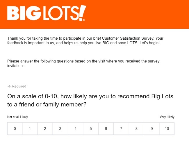 Big Lots Survey - Win Gift Card - Big Lots Survey 