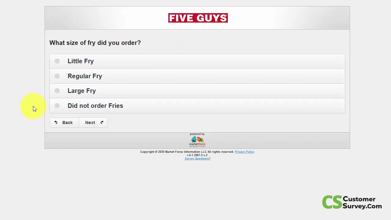 Fiveguys.com/survey - Win A $50 Gift Card - Five Guys Survey -